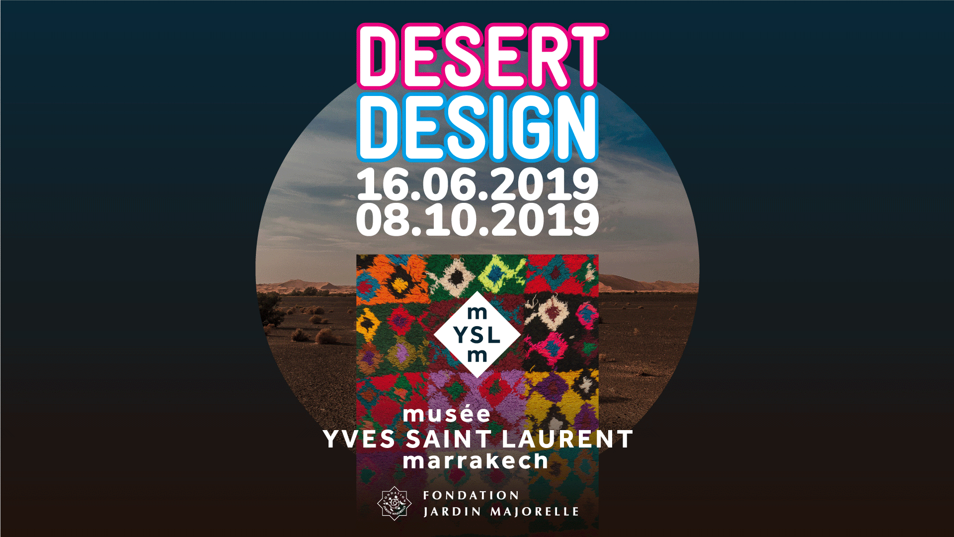 Exposition DESERT DESIGN – Tapis contemporains de l'oriental Marocain (Scénographie Younes Duret)